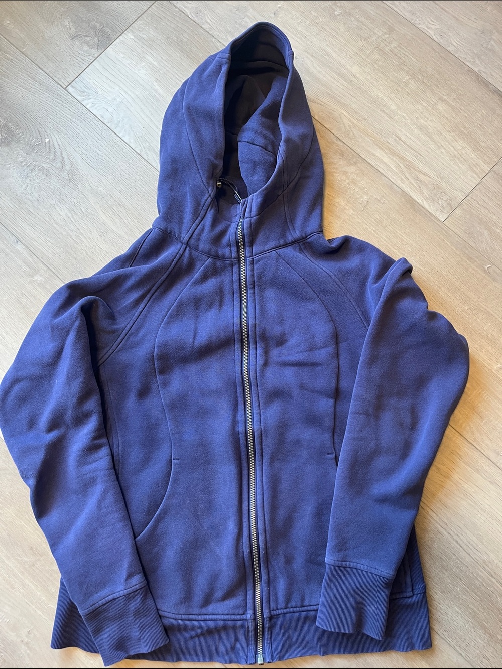 Lululemon Navy Zip-Up Scuba Hoodie